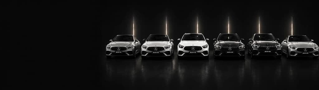 Jaguar lineup in showroom